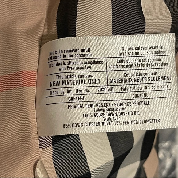 Burberry Brit Diamond Quilted Down Women Jacket Size M - Picture 9 of 13